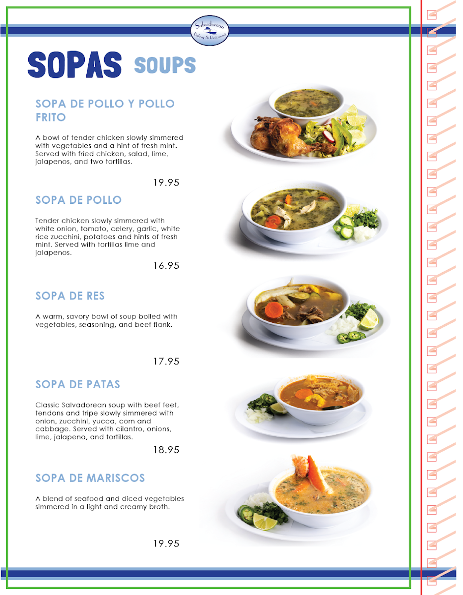 Salvadorean Bakery and Restaurant Inc. Menu - Image 2