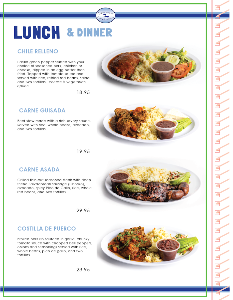 Salvadorean Bakery and Restaurant Inc. Menu - Image 3