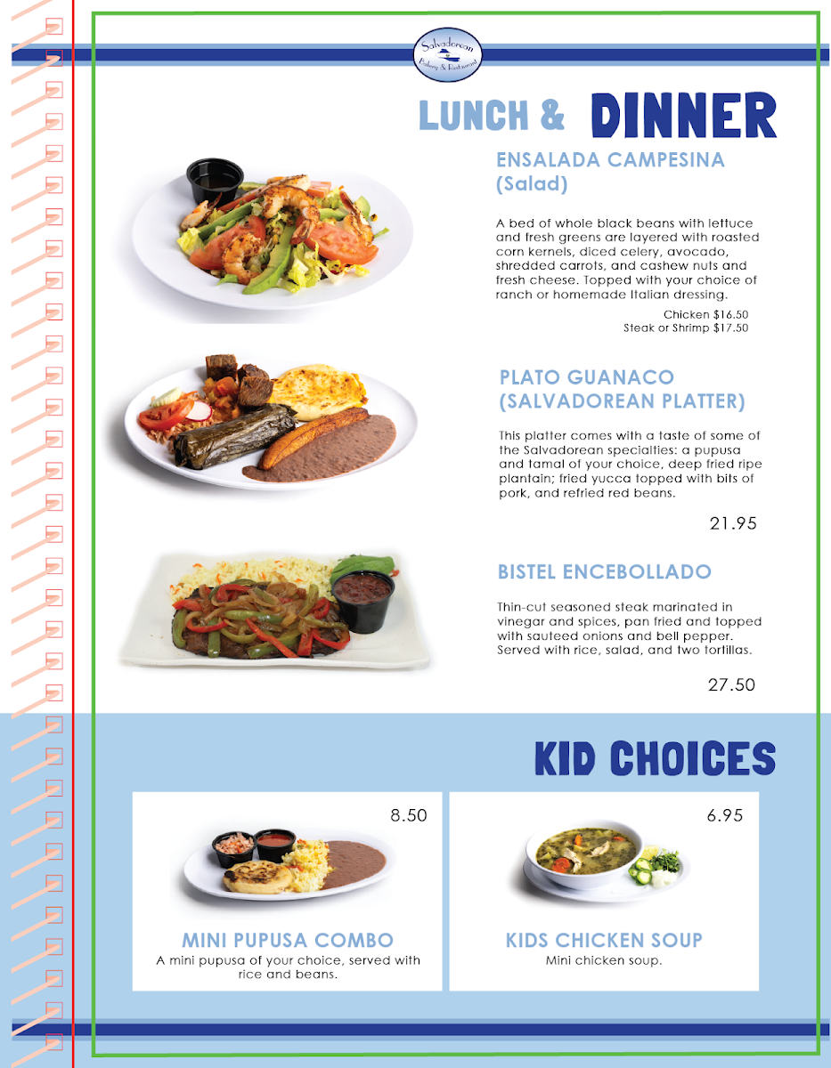 Salvadorean Bakery and Restaurant Inc. Menu - Image 4