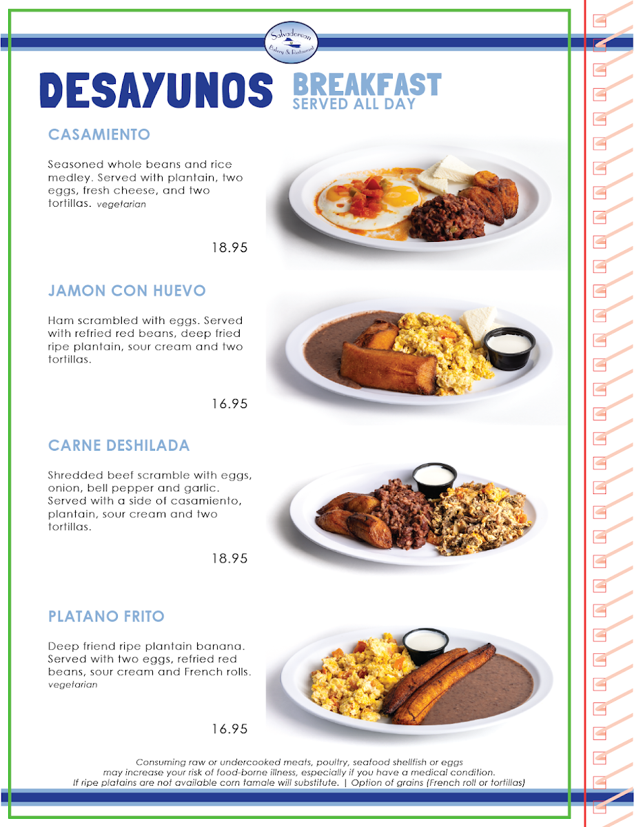 Salvadorean Bakery and Restaurant Inc. Menu - Image 5